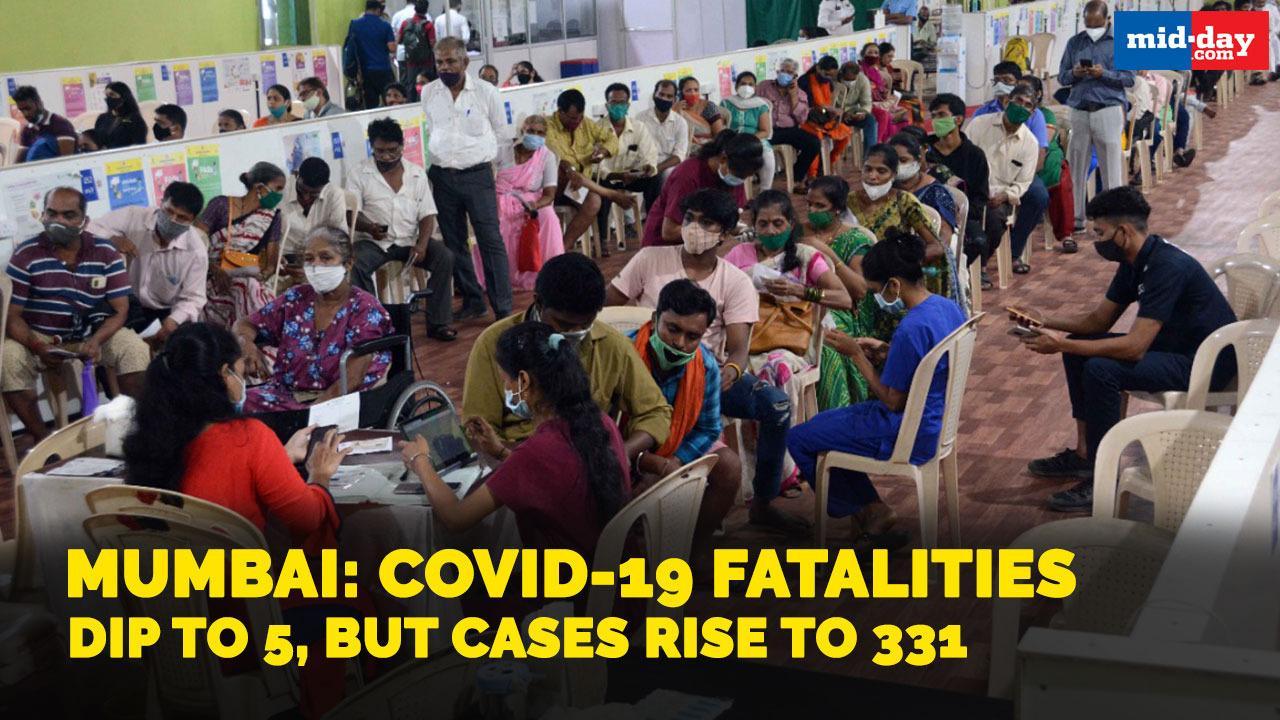 Mumbai: Covid-19 fatalities dip to 5, but cases rise to 331