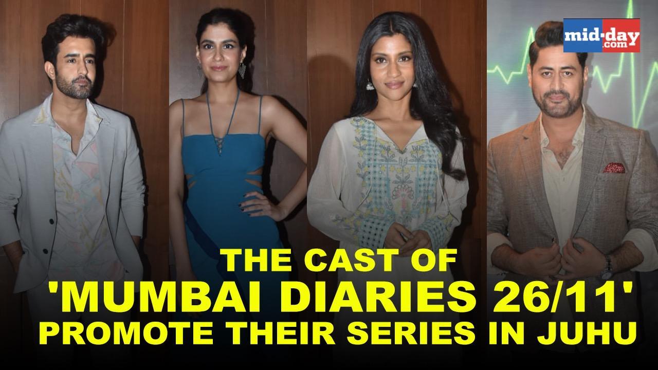The cast of 'Mumbai Diaries 26/11' promote their series in Juhu