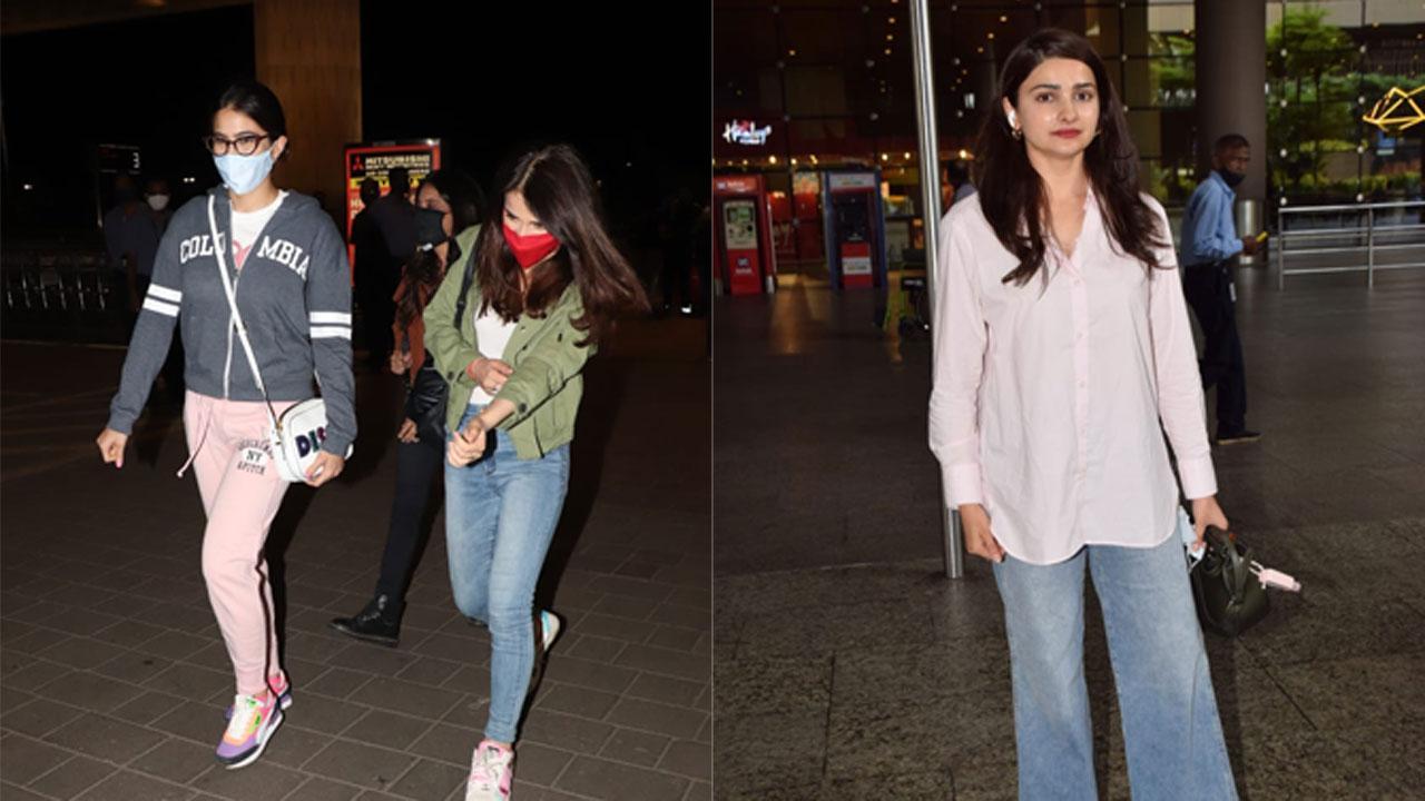 Sara Ali Khan, Radhika Madan, Prachi Desai spotted at the airport