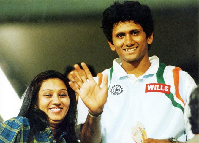 India's World Cup matches against Pakistan seemed to get the best out of Venkatesh Prasad back in the day. During the match against Pakistan at the 1999 World Cup, Venkatesh Prasad flourished with a spell of 5-27 to help India defend a paltry 227. Predictably, the celebrations within India went through the roof and Venkatesh Prasad was hailed as a hero. In pic: With his wife Jayanthi