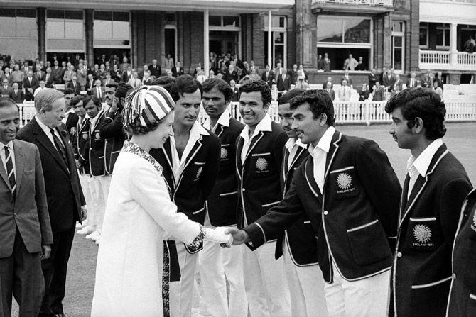 In picture: Former India captain Ajit Wadekar introduces Sunil Gavaskar to Queen Elizabeth during the 1971 Lord Test against England. P Krishnamurthy, Kenia Jayantilal and Syed Kirmani look on as Gundappa Viswanath awaits his turn.