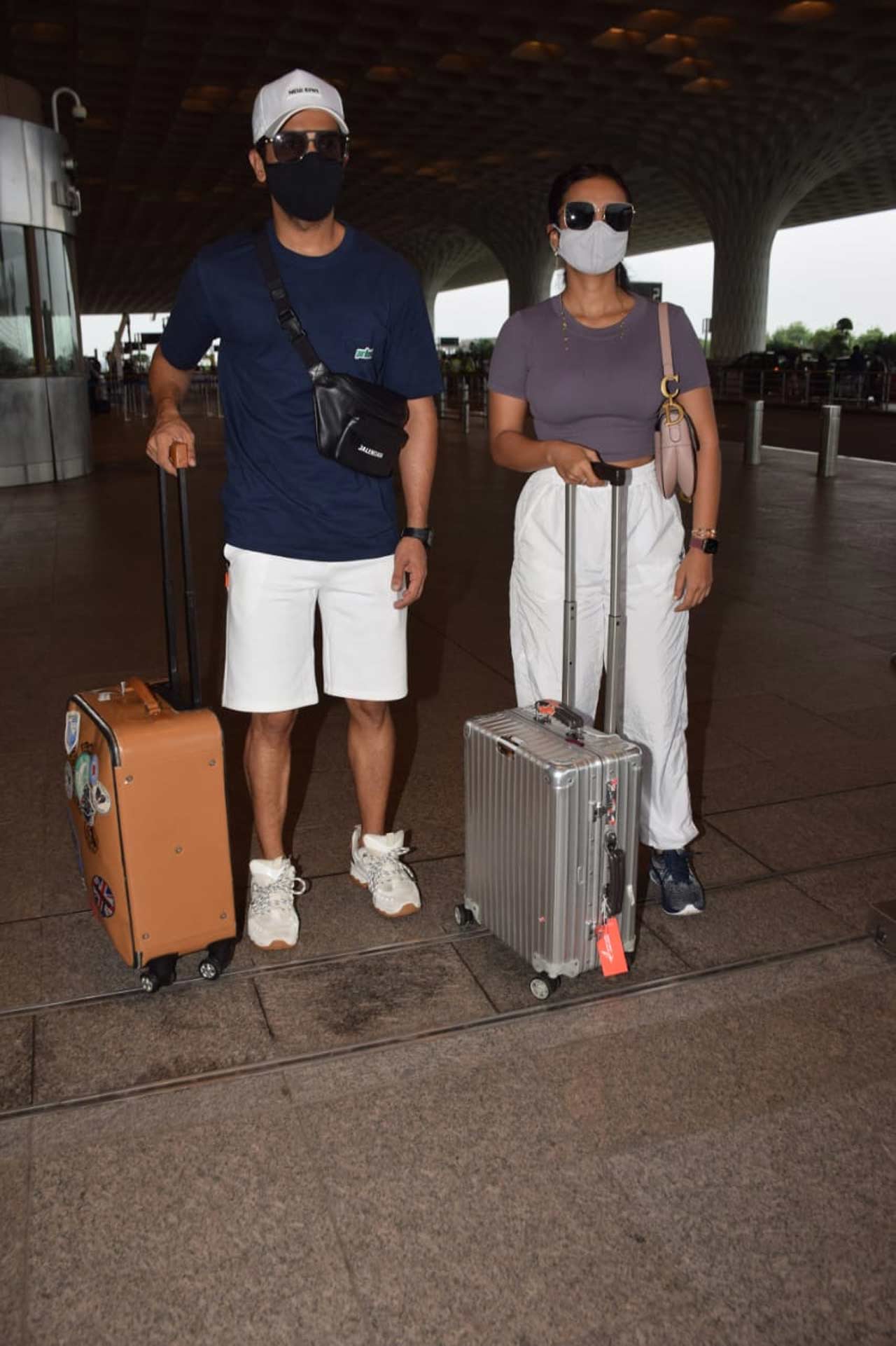 Rajkummar Rao and Patralekha posed together as they were clicked leaving the city. Is it a mini-vacation or just work calling?