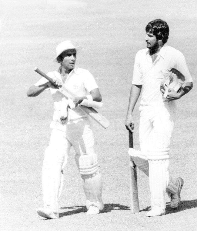 Sandeep Patil was one of the members of the 1983 World Cup-winning squad led by Kapil Dev. In picture with Sunil Gavaskar