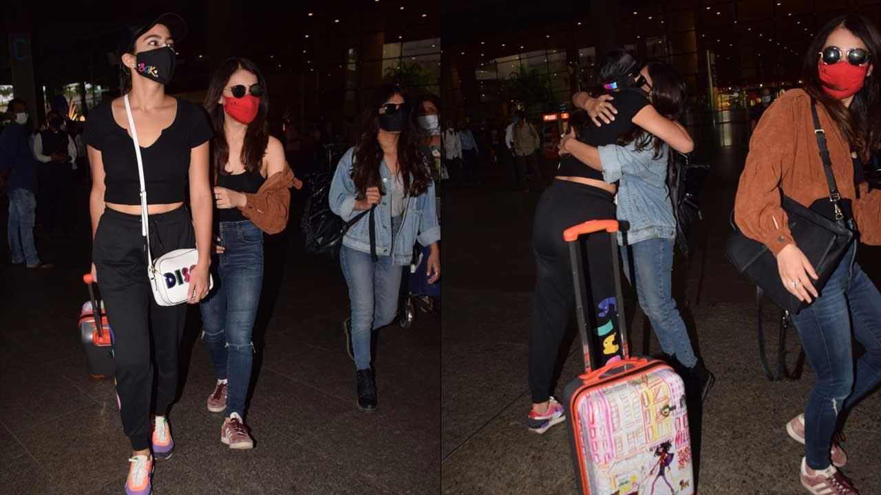 Sara Ali Khan, Radhika Madan and Jasleen Royal, who were on a mini-vacation together, were clicked at the Mumbai airport. The trio decided to get some time off and took a trip to Ladakh. 