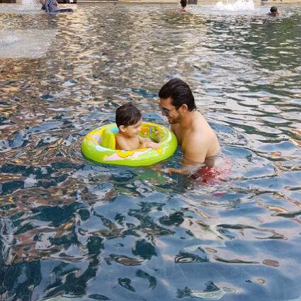 Arjun Bijlani shares several photographs of him spending quality time with his son Ayaan and wife Neha.