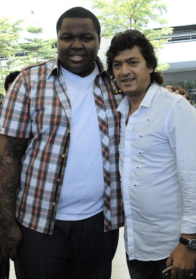 Aadesh Shrivastava with Jamaican-American singer Sean Kingston.