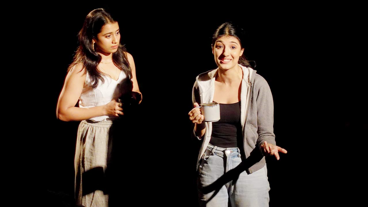 Anusha Shetty and Garima Yajnik enact a scene from Chafed