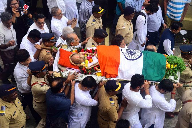 Former Indian cricket captain Ajit Wadekar, who led the country to their first series triumphs in England and West Indies, passed away following a long illness at Sportsfield in Worli in Mumbai on 17/08/2018. Pic/Atul Kamble.