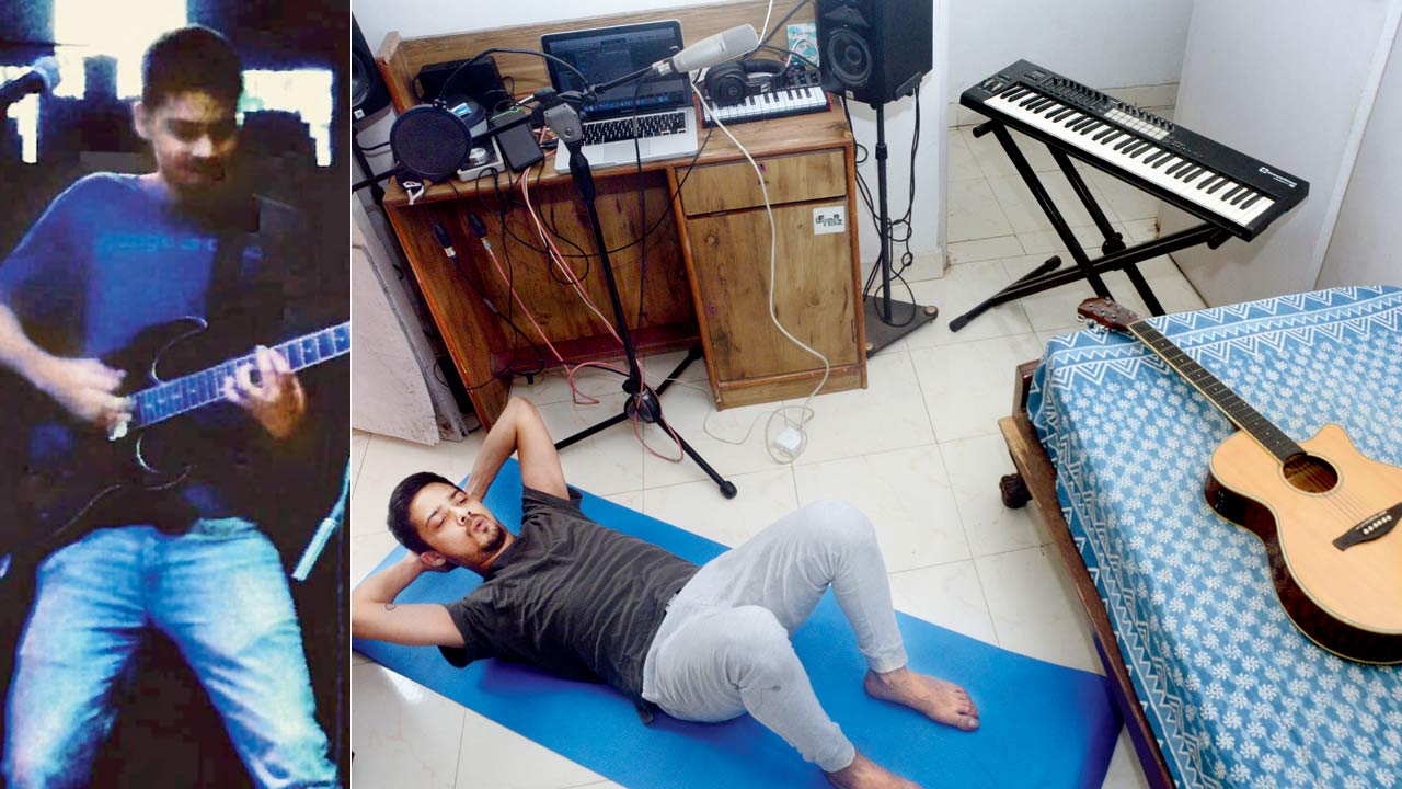 Metal musician Sujan Sengupta has a regular fitness routine to keep in shape. Pic/Satej Shinde