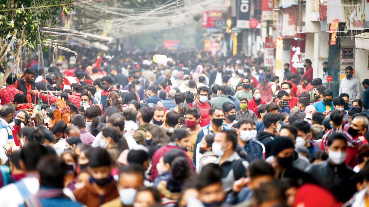 A Delhi market on Xmas. Pic/ANI