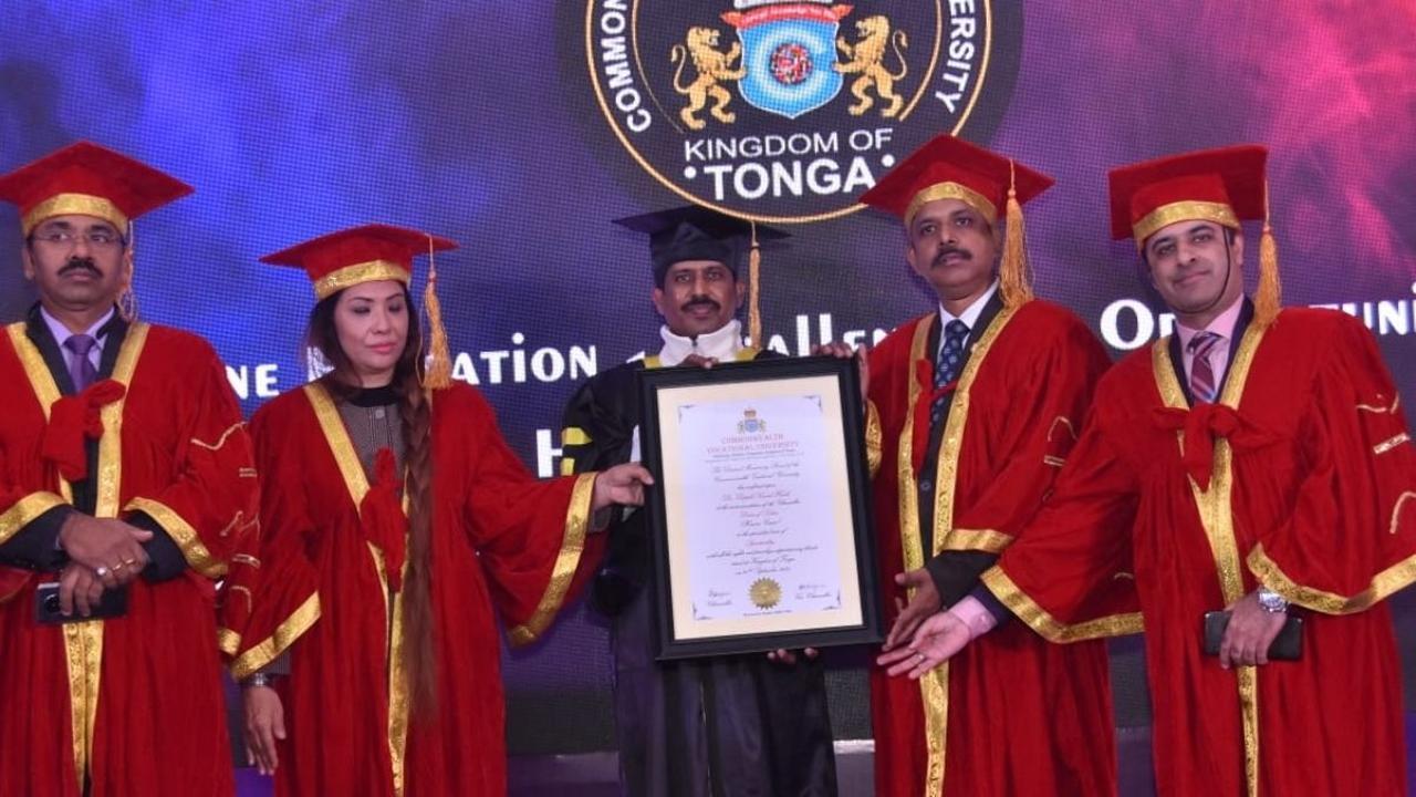 Dr B K Dipak Harke Awarded D Litt in Spirituality at Convocation Ceremony in Gurgaon