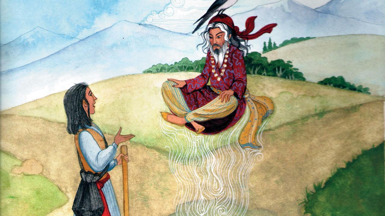 Prince Saif and the fortune-teller in Prince Saif and the Pari Badri Jamala