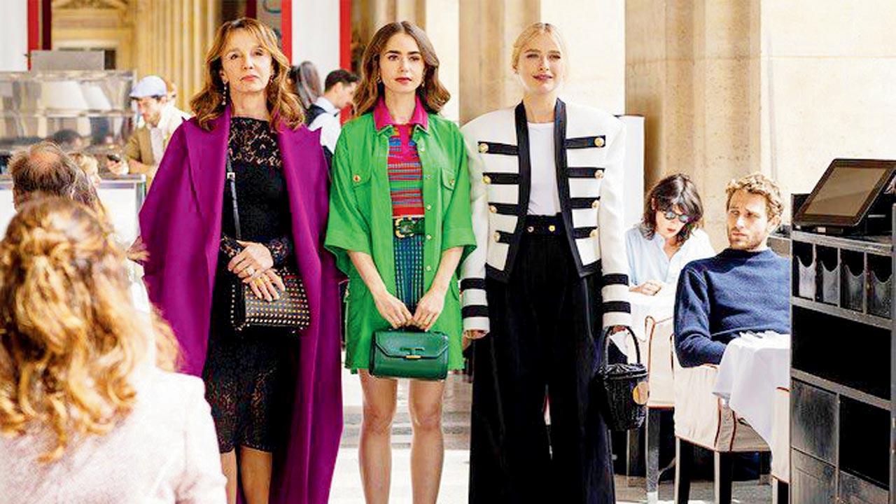 While Sylvie (left) is known for her elegant-chic wardrobe, Emily is more partial to bright prints