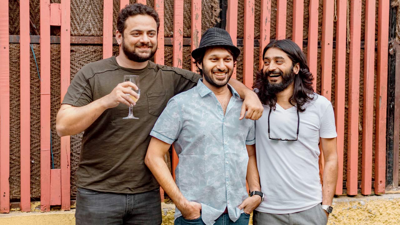 Sahil Timbadia (left), Anup Gandhi and Nevil Timbadia