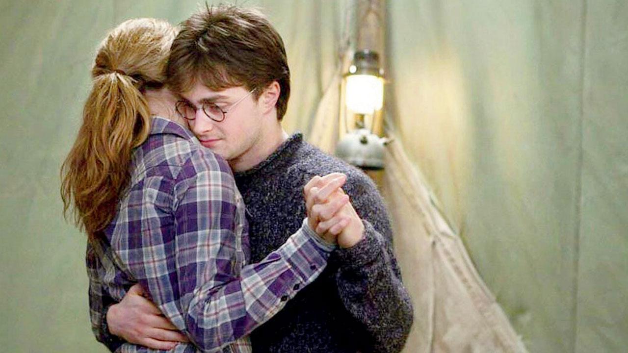 Daniel Radcliffe and Emma Watson in a scene from Harry Potter and the Deathly Hallows Part 1