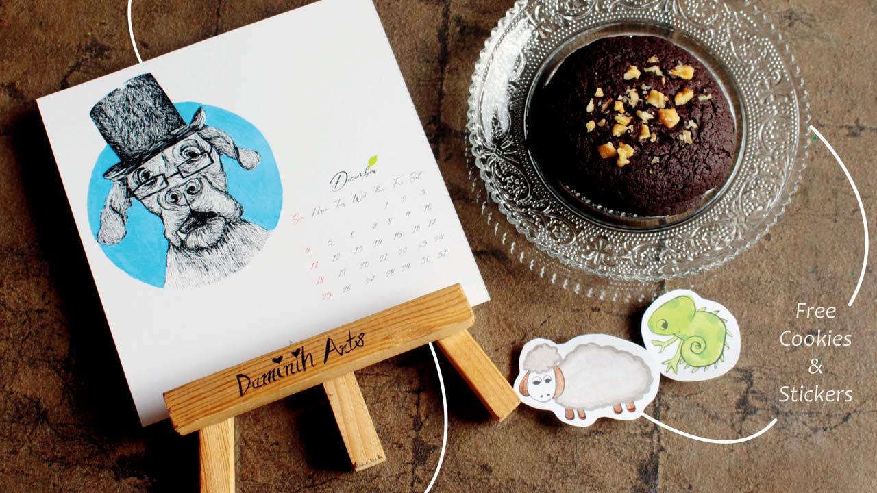 Wooden Easel; Calendar; Free Cookies & Stickers