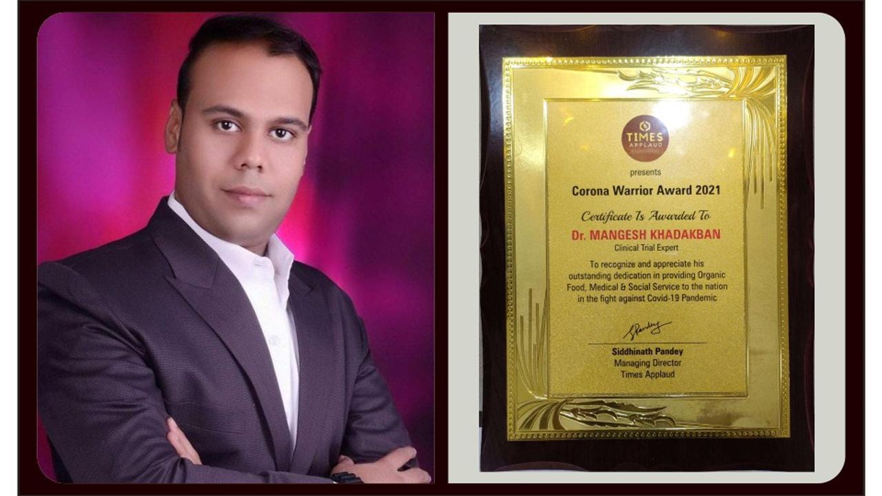 Times Applaud honors Dr. Mangesh Khadakban as Covid-19 warrior for his selfless, innovative services