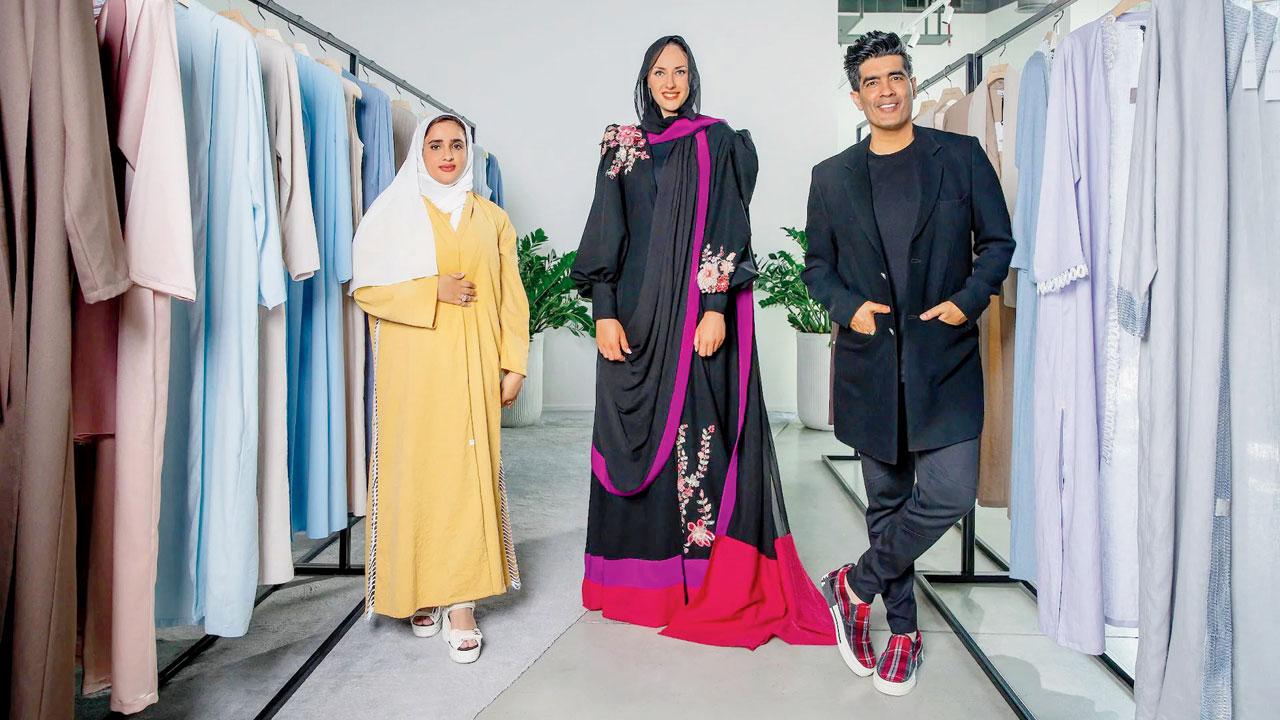 (From left) Hessa Al Falasi and Manish Malhotra