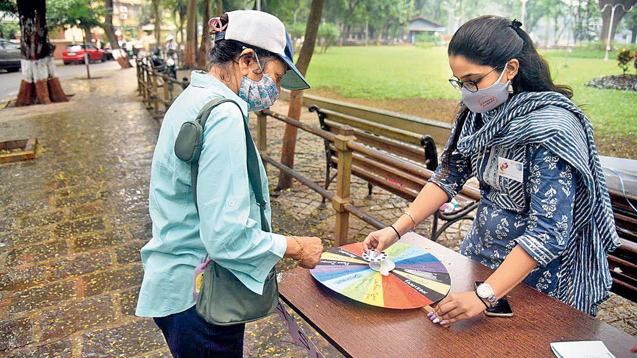 A local is encouraged to try a game