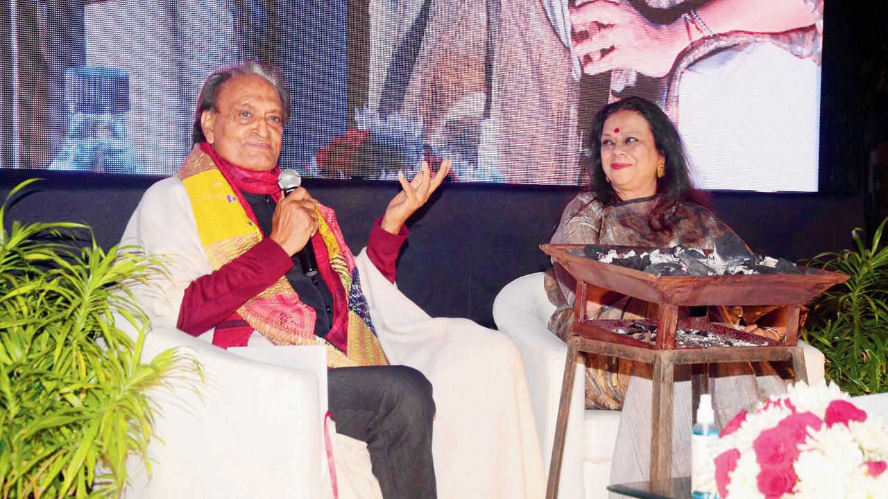 Raghu Rai takes part in a panel discussion at the festival