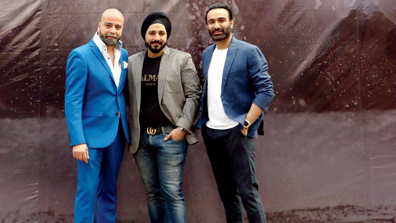 Ranbir Nagpal, Atul Chopra and Gurmeet Arora, the folks behind European-Mediterranean restaurant Juliet that will open its doors in Andheri. Pic/Anurag Ahire