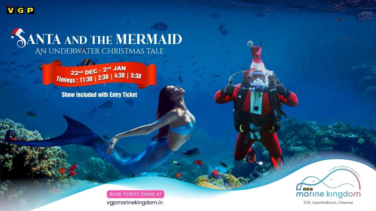 VGP Marine Kingdom to host Underwater Stage Show Santa and the Mermaid