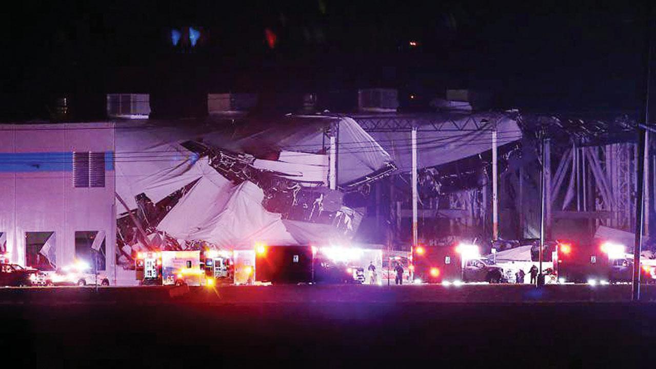 Tornadoes, storms cause havoc in US, roof collapse