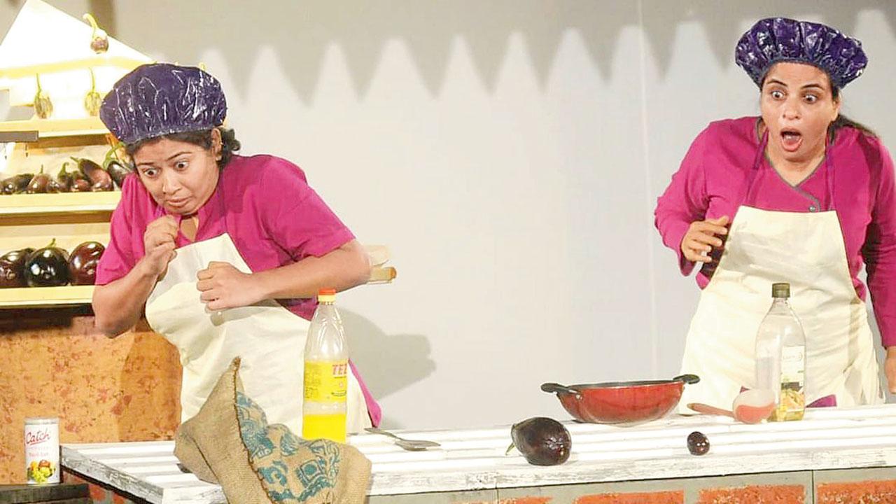 (From left) Choiti Ghosh and Padma Damodaran in a play called Dhaaba.  Pic courtesy/Instagram