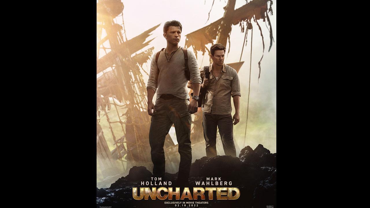 Uncharted first poster features Tom Holland and Mark Wahlberg