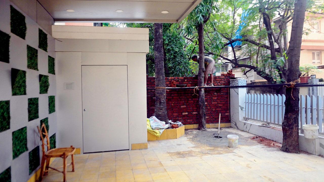 The under-construction site for the new shelter. Pic/Bipin Kokate
