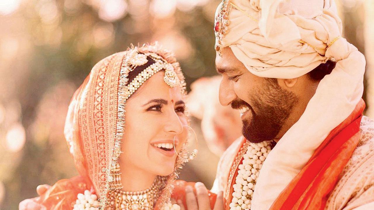 Katrina pays homage to Vicky's Punjabi roots with a customised wedding veil
