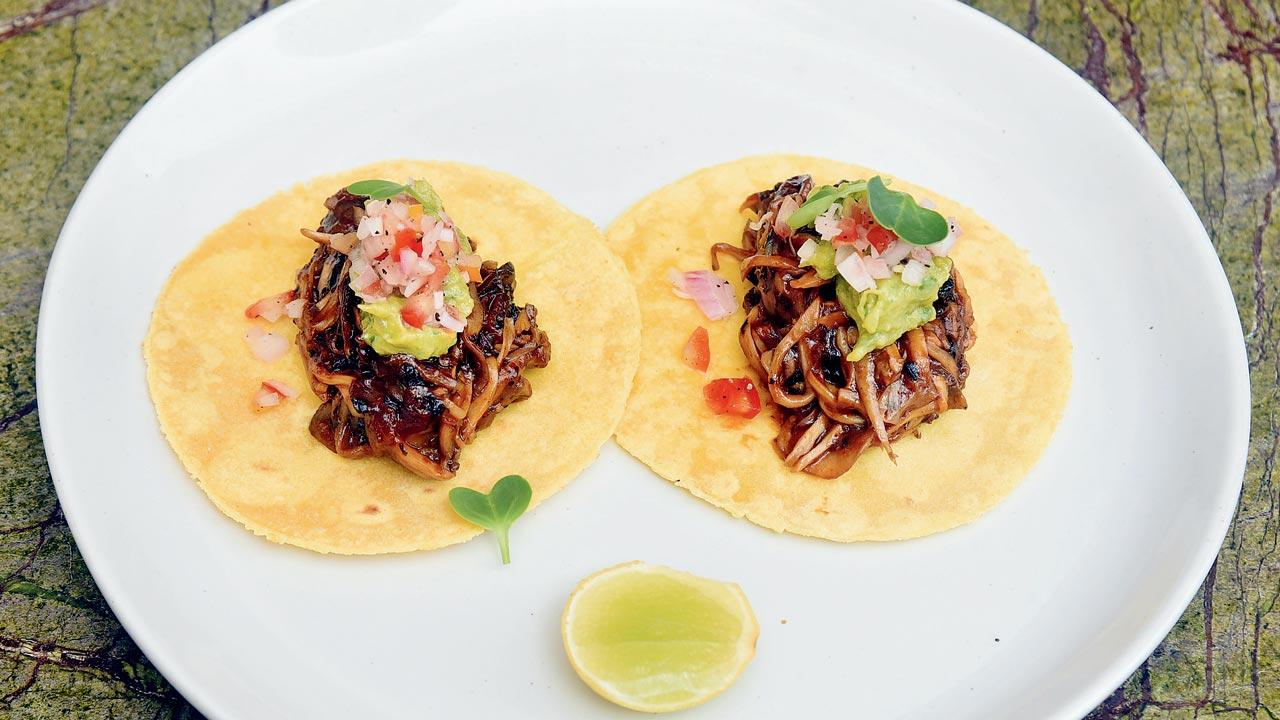 Portobello mushroom taco