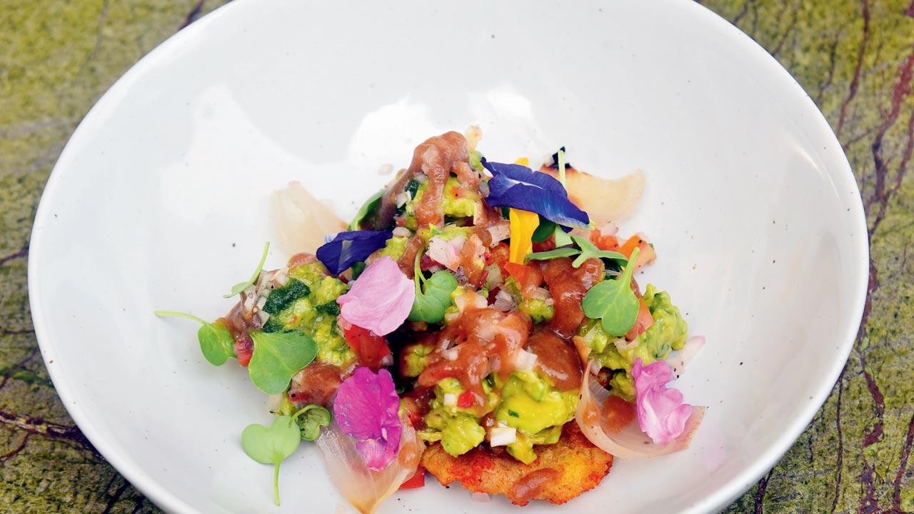 Crispy plantain salad