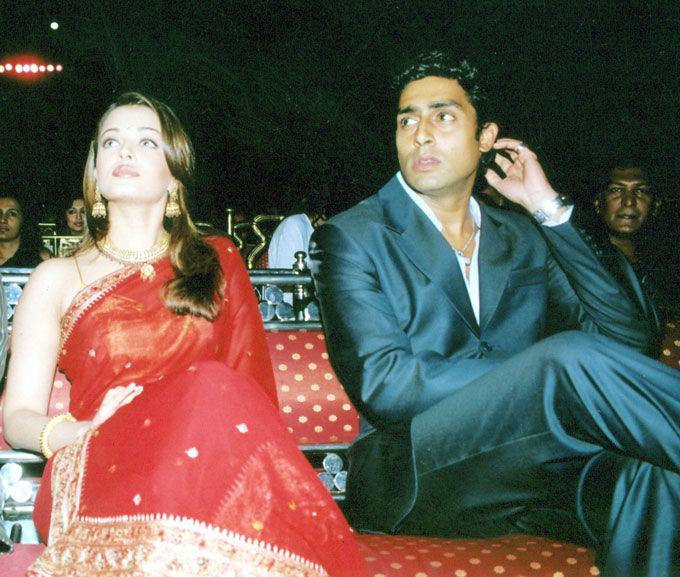 Abhishek Bachchan and Aishwarya Rai Bachchan in a throwback photo from an event they attended together.