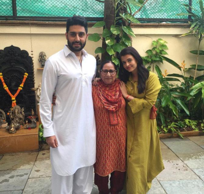 Aishwarya Rai Bachchan also dreamed of becoming an architect. She had enrolled herself in Rachana Sansad Academy of Architecture but later opted out to pursue a career in modelling. In picture: Abhishek Bachchan and Aishwarya Rai Bachchan with Sarbjit Singh's sister Dalbir Kaur.
