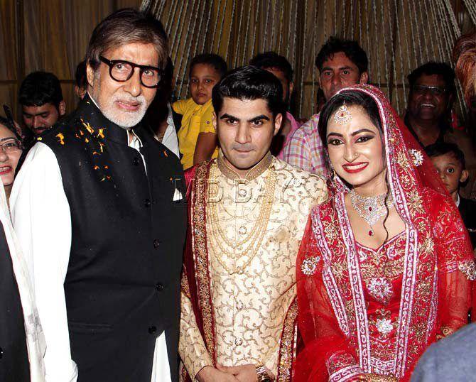 Amitabh Bachchan with Ali Khan's daughter and her husband (All Pics/ Yogen Shah)