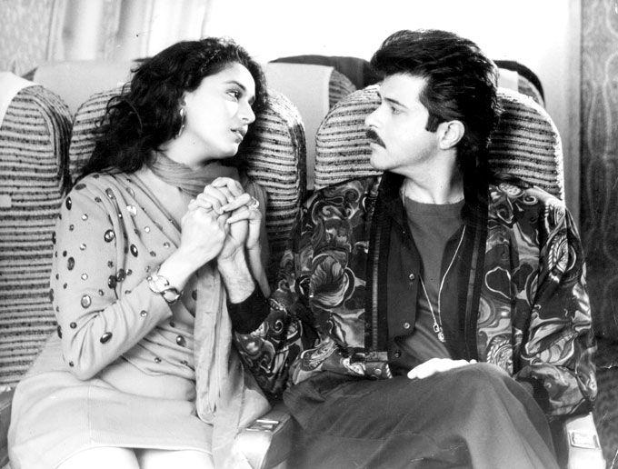 Anil Kapoor believes that the key to his longevity in the film industry is the disciplined routine he has followed throughout his career and the determination to evolve with each passing day. Anil calls himself an 'obedient' student of Indian cinema.
In picture: Anil Kapoor and Madhuri Dixit who starred together in films like Tezaab, Ram Lakhan, Parinda and Beta.