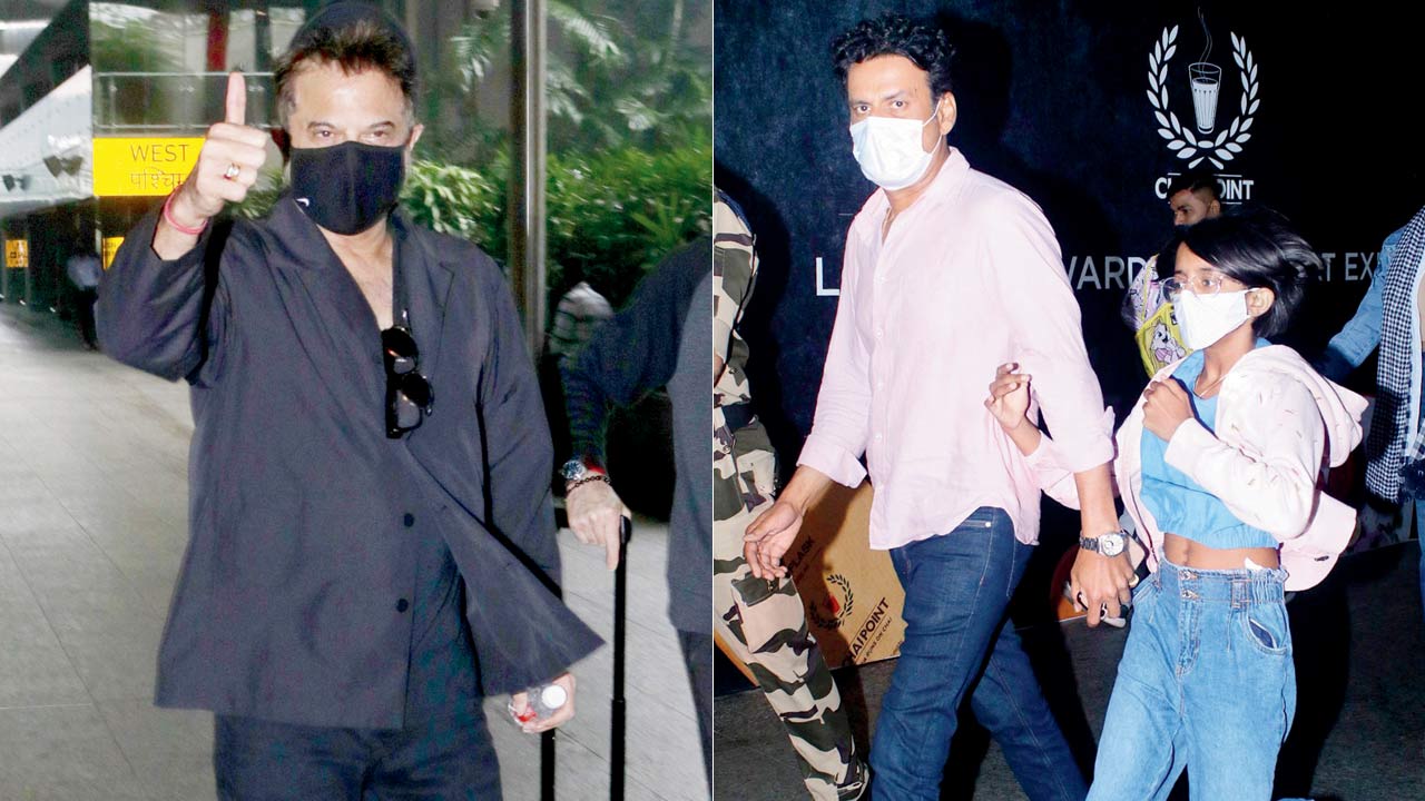 Anil Kapoor; (right) Manoj Bajpayee, with his daughter