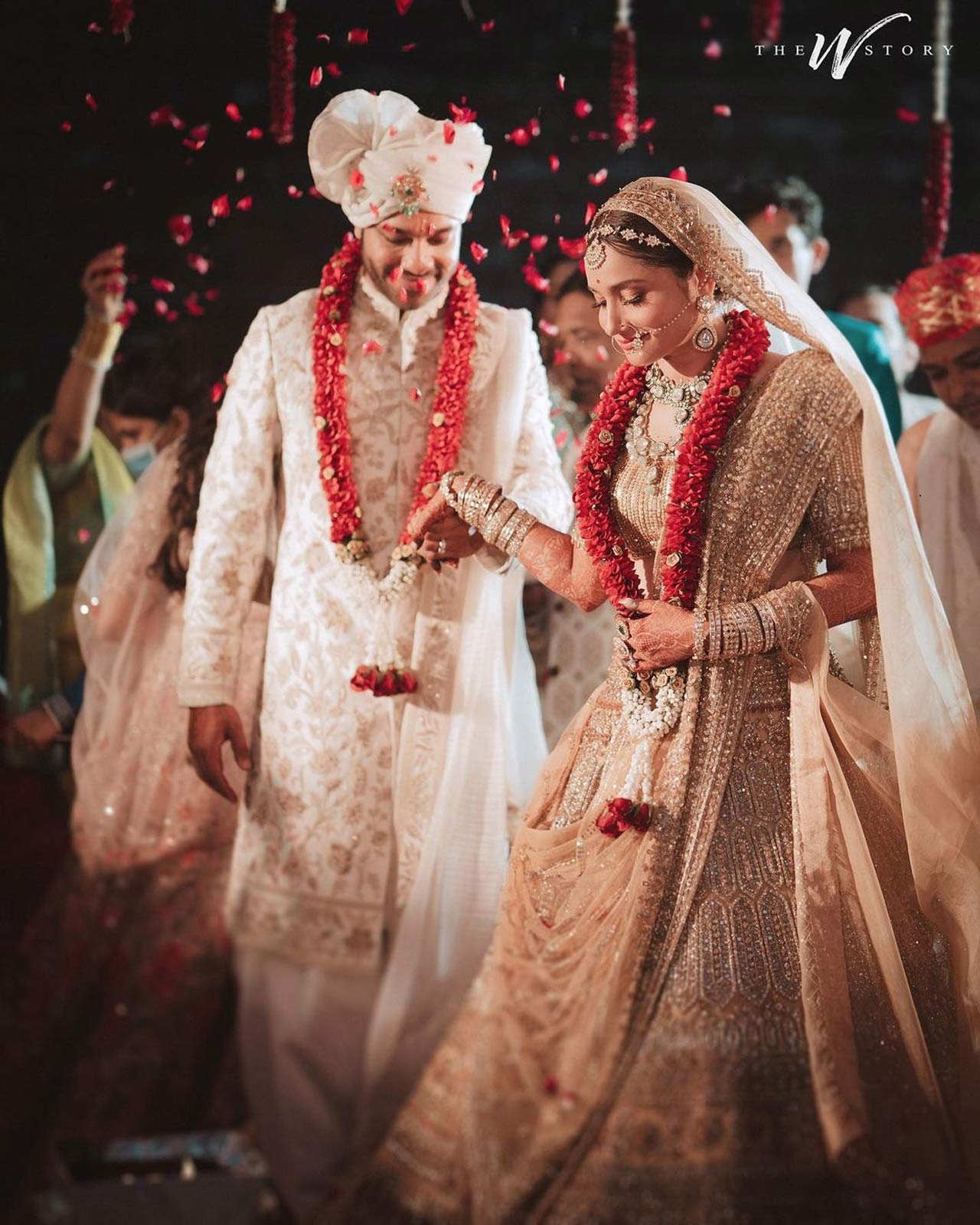 Recently, Shraddha Arya had given a glimpse of the wedding card on social media. In the video, she was seen opening a blue invitation card for Ankita and Vicky`s wedding.  Recently, Shraddha Arya had given a glimpse of the wedding card on social media. In the video, she was seen opening a blue invitation card for Ankita and Vicky`s wedding. 