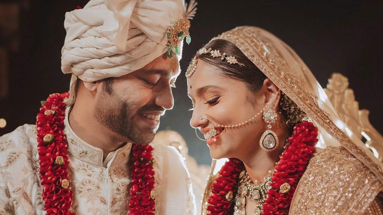 'Love is patient but we're not,' says Ankita as she shares wedding pictures
