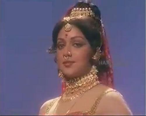 Hema Malini also starred in the TV show Kamini Damini. She played the role of twin sisters in the show. In picture: A still from the film Dream Girl (1977).