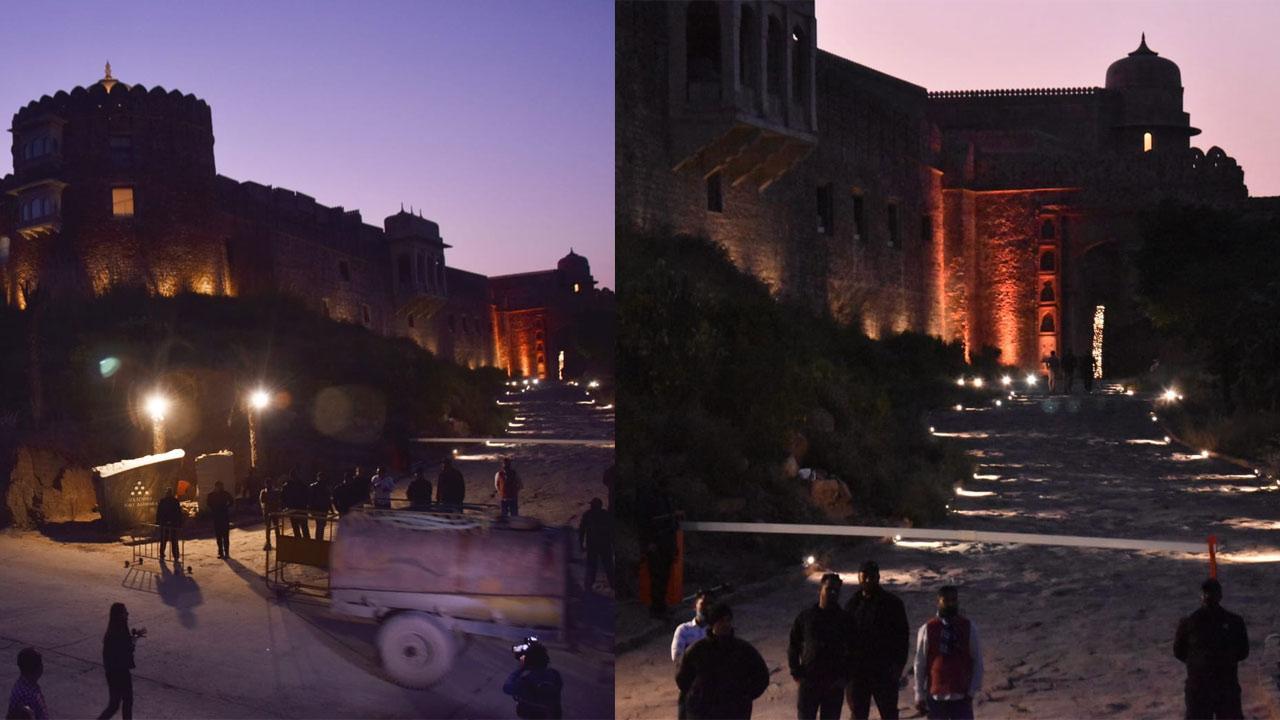 On Vicky Kaushal and Katrina Kaif's wedding, fans line up outside the venue to catch a glimpse of the couple