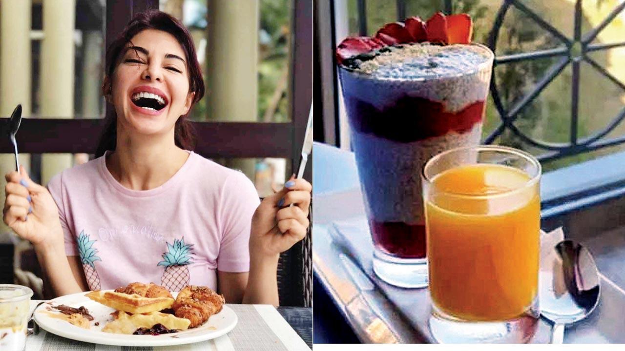 Fernandez with a post of her breakfast comprising chia seeds 