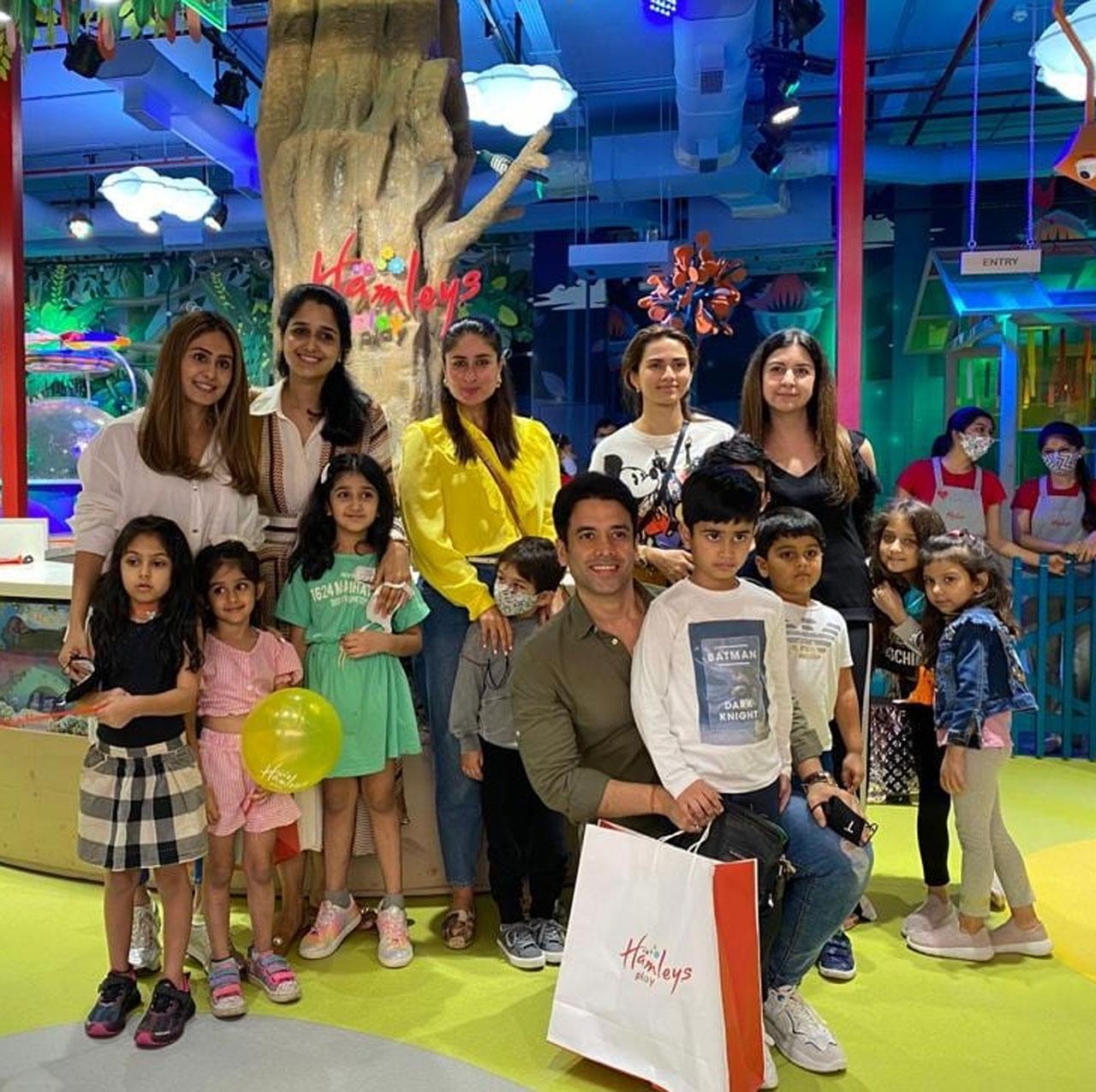 Kareena and her kids had the company of Tusshar Kapoor and his son Laksshya Kapoor. The actress shared a post on her Instagram account and the picture had a lot of kids that were friends with the actors’ kids.