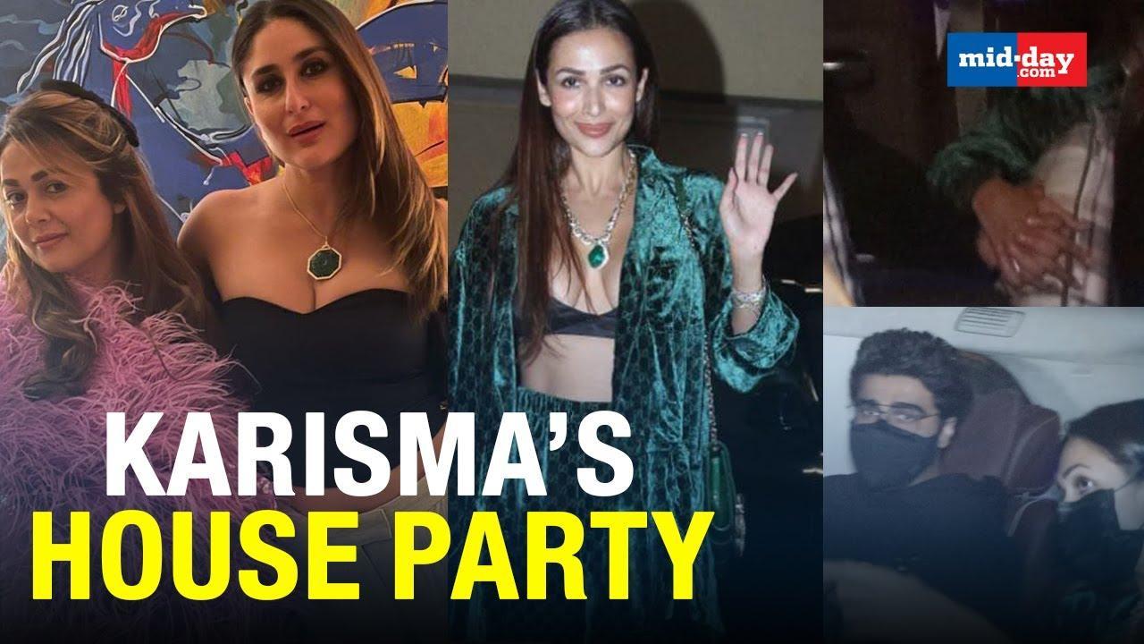 Lovebirds Malaika-Arjun, Kareena-Saif Snapped At Karisma Kapoor's Party