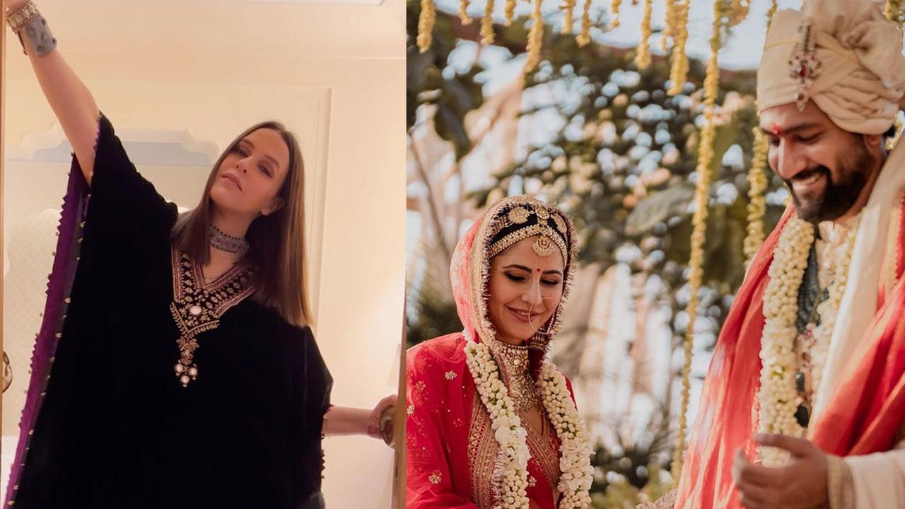 Neha Dhupia reveals what she wore for Vicky Kaushal and Katrina Kaif's wedding
