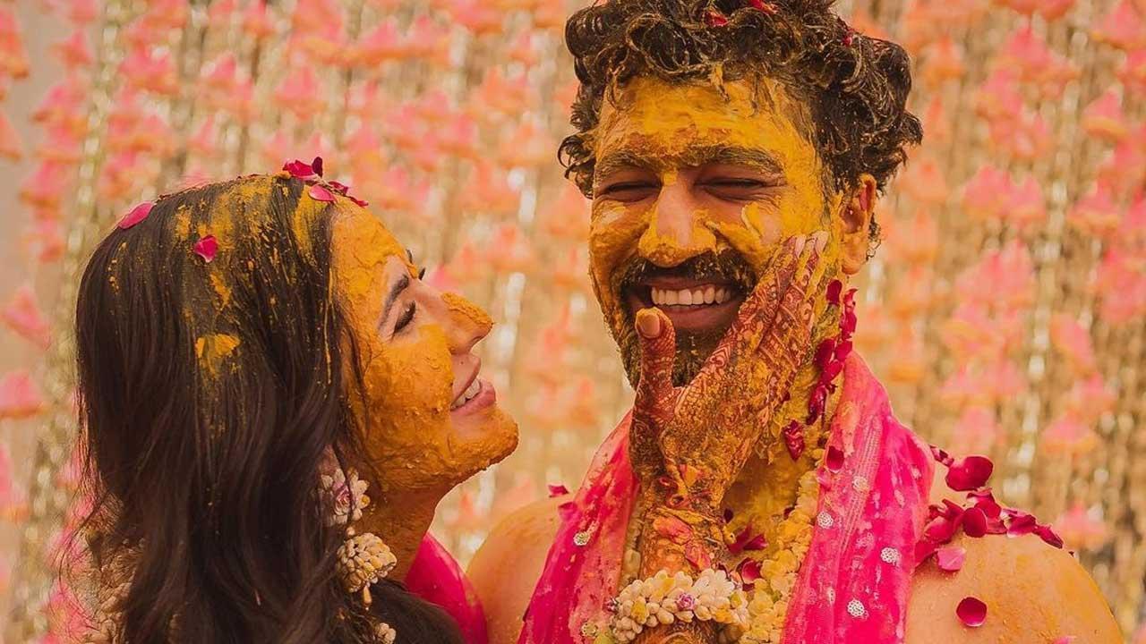 Katrina Kaif beams in inside pictures from her haldi ceremony with Vicky Kaushal