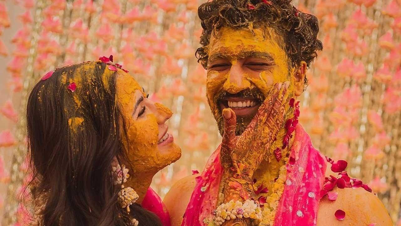 Katrina Kaif and Vicky Kaushal tied the knot in a grand destination wedding in Sawai Madhopur, Rajasthan. Today, Katrina has shared some inside pictures from her haldi ceremony. Click here to see full gallery