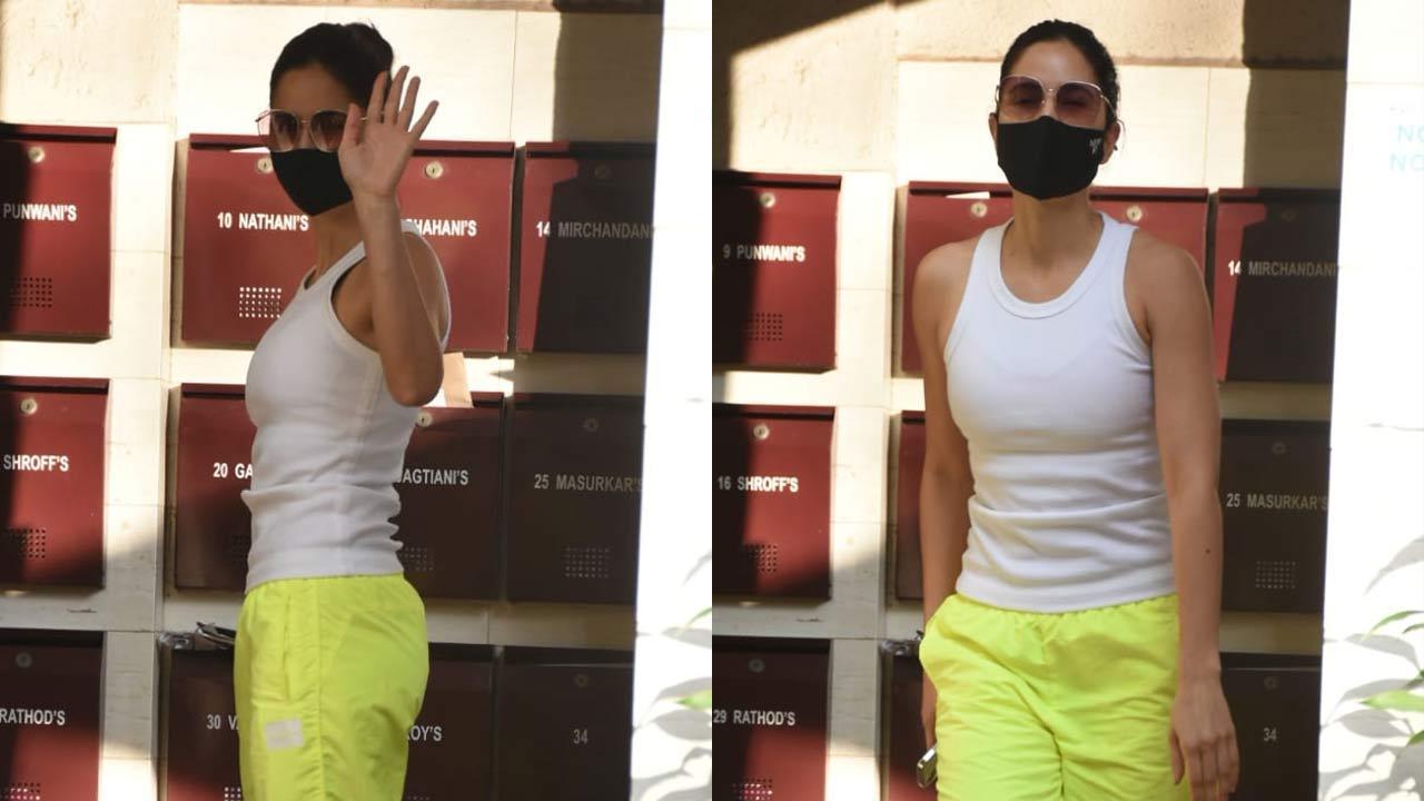 Katrina Kaif obliges for selfie ahead of her wedding
Bollywood star Katrina Kaif, ahead of her rumoured wedding with actor Vicky Kaushal, stepped out of her house and waved at her fans. On Sunday, several videos surfaced on social media, featuring Katrina in a white tank top and neon green joggers. Katrina's fans were eagerly waiting to meet her. The actor patiently waved at all. A video also surfaced which featured the 'Sooryavanshi' actor posing for a selfie with a fan. Read the full story here.