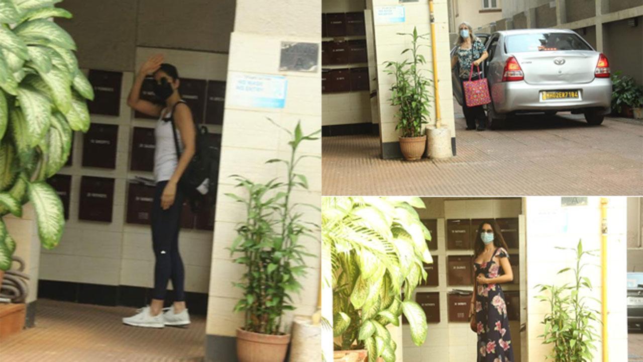 
Earlier today, Katrina Kaif was spotted at her residence and as the paparazzi clicked her pictures, she waved back at them. She’s all set to be the newest bride in Bollywood as she gears up for her wedding with Vicky Kaushal. The wedding festivities are likely to happen between 7 and 9 December. Also clicked were her sister Isabelle Kaif and mother Suzanne Turquotte. Click here to see full gallery
